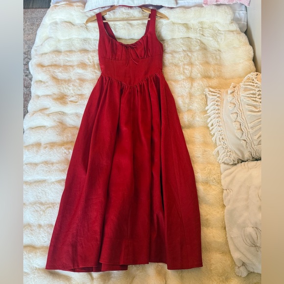 Reformation Red Midi Dress - Picture 9 of 15